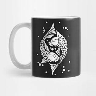 White koi fish. Symbol of good luck Mug